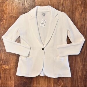 J. Crew Women’s Sz Petite XS White Ivory Sweater Blazer New with Tags $138